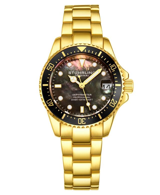 Stuhrling Womens Gold Tone Stainless Steel Bracelet Watch 32mm Product Image