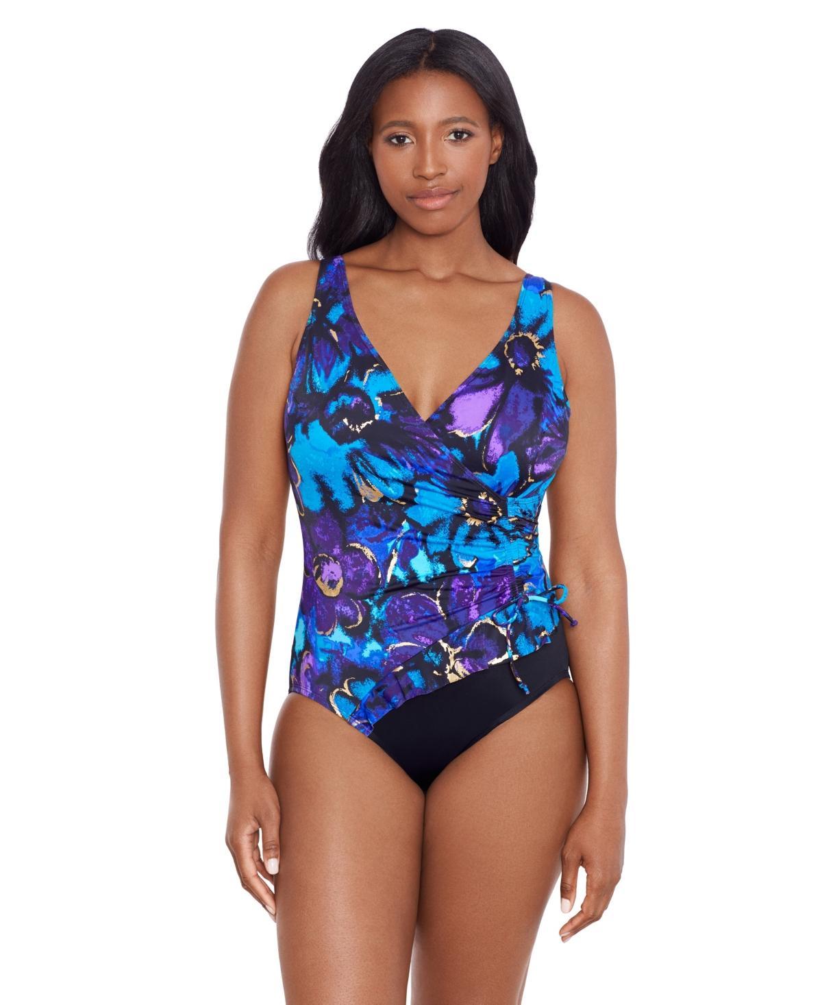 Women's Ruffle Surplice One-Piece Swimsuit Product Image