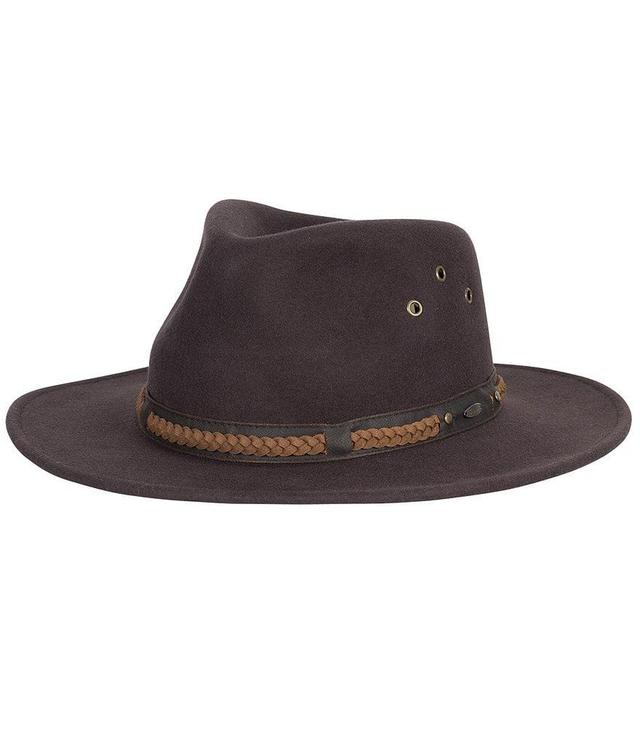 Dorfman Milano Scala Wool Felt Outback 3#double; Brim Hat Product Image