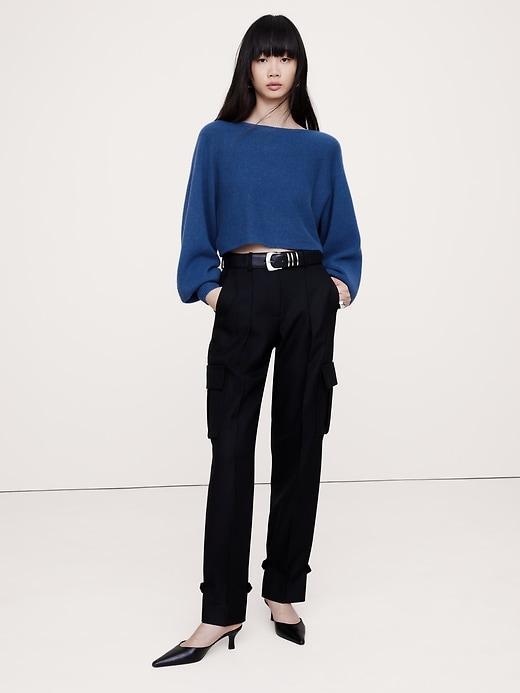 Midweight Cashmere Cropped Sweater Product Image