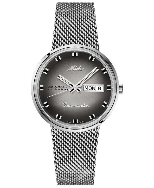 Mido Swiss Automatic Commander Shade Stainless Steel Mesh Bracelet Watch, 37mm - A Special Edition Product Image