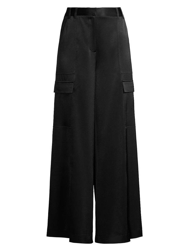 Womens Parker Satin Crepe Cargo Pants Product Image