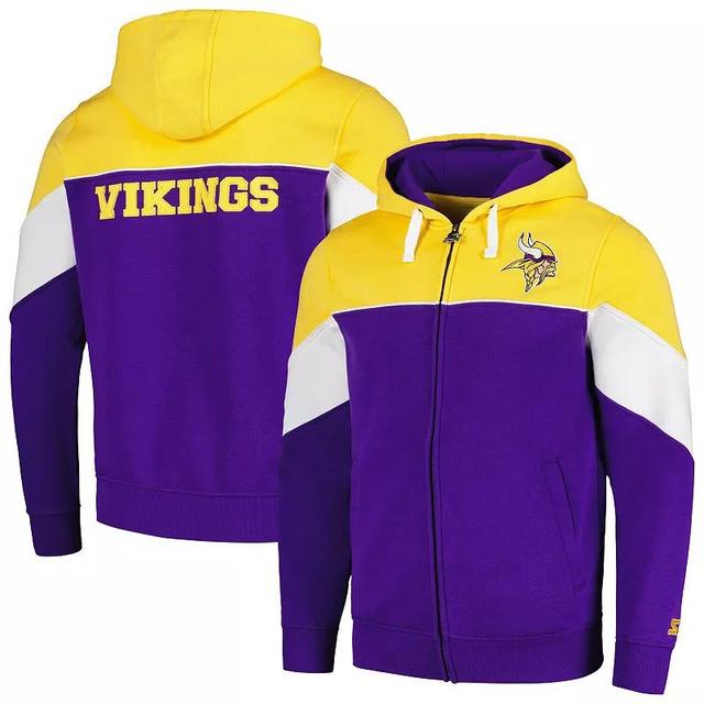 Mens Starter /Gold Minnesota Vikings Running Back Full-Zip Hoodie Product Image