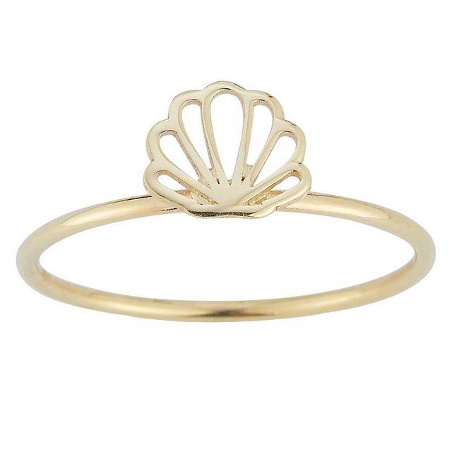 LUMINOR GOLD 14k Gold Seashell Ring, Womens Product Image