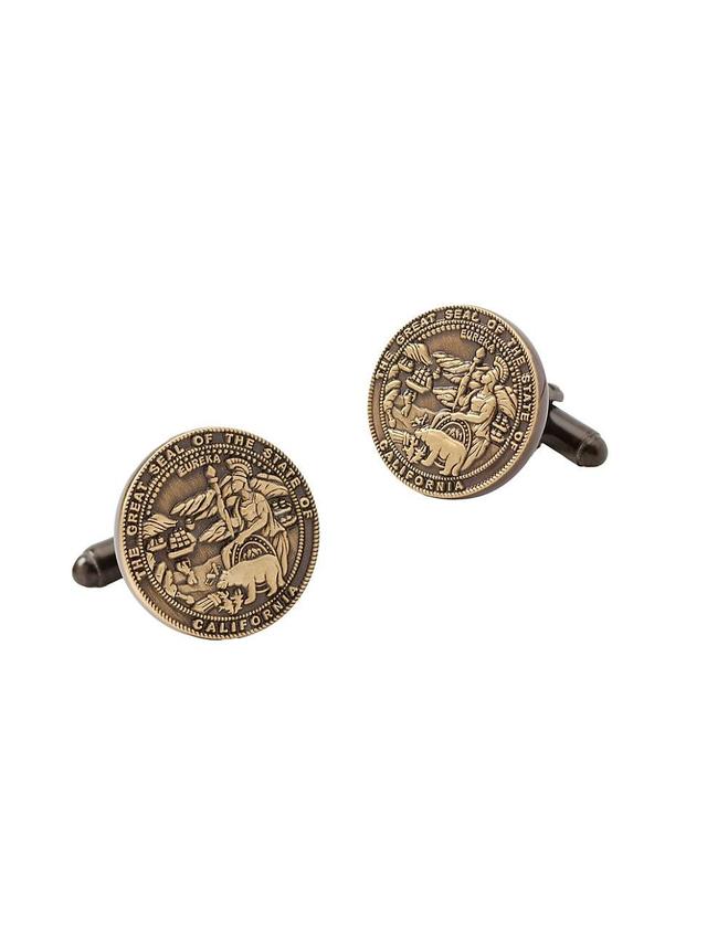 Mens California Seal Embossed Cufflinks Product Image