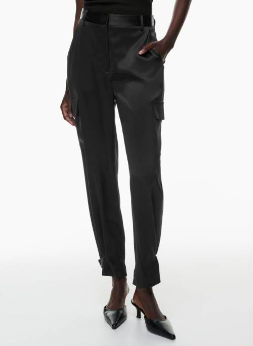 refined satin cargo pant Product Image