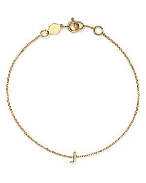 Moon & Meadow 14K Yellow Gold Initial Chain Bracelet Product Image