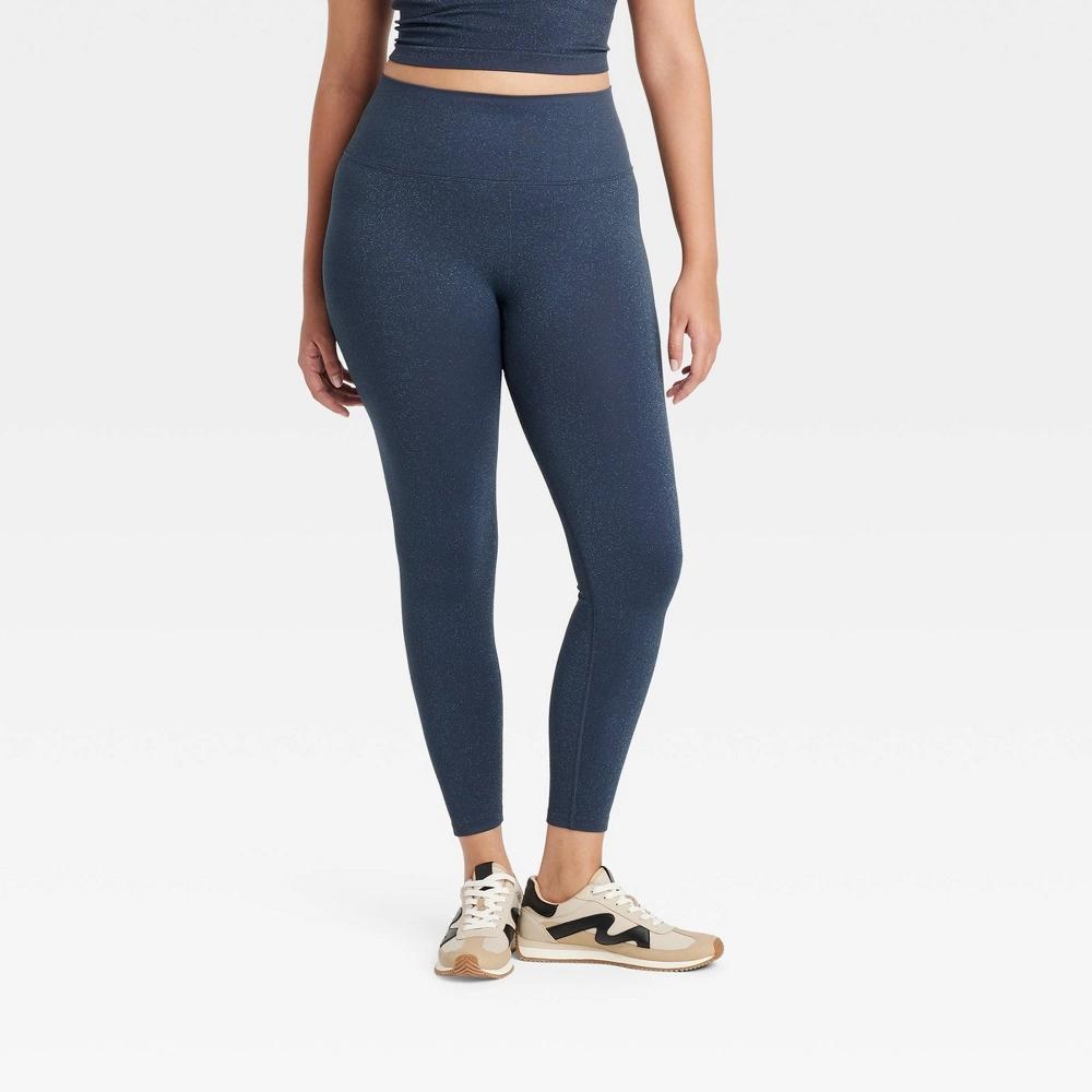 Women's Lurex Seamless High-Rise Leggings - All In Motion™ Blue XS Product Image