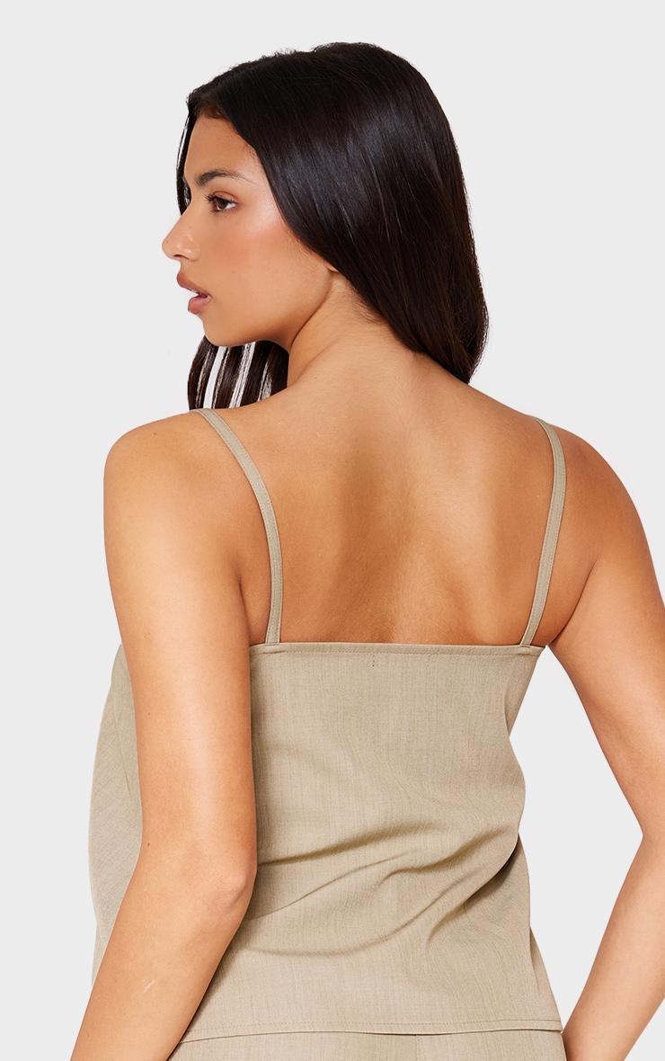 Stone Woven Open Front Cami Top product image