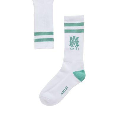 Ma Stripe Socks In Green Product Image