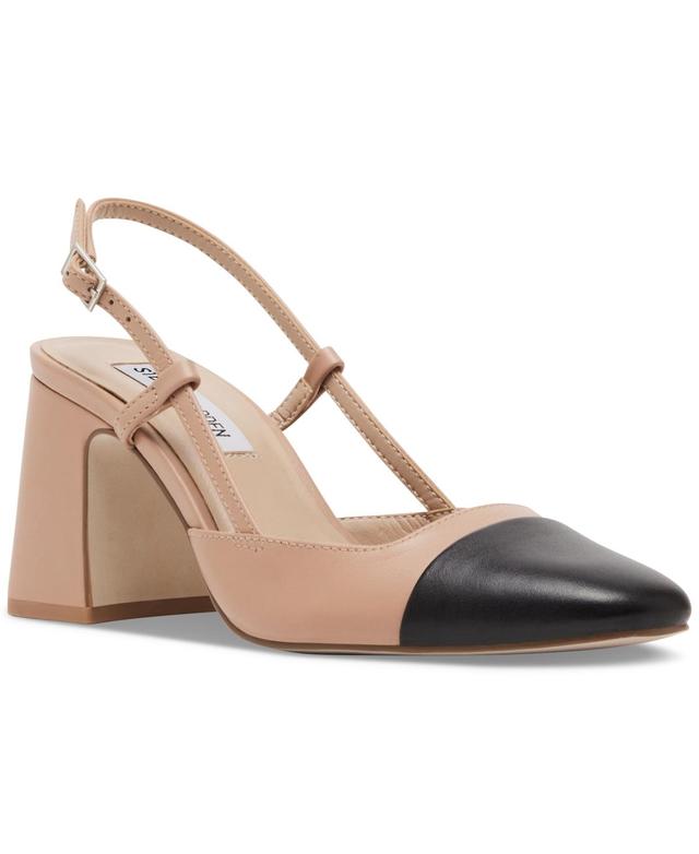 Steve Madden Becka Leather Cap Toe Slingback Pumps Product Image