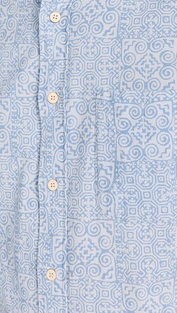 Faherty Short Sleeve Stretch Playa Shirt | Shopbop Product Image