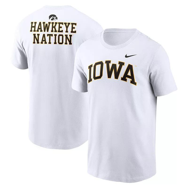 Nike Mens White Iowa Hawkeyes Blitz 2-Hit T-Shirt Product Image