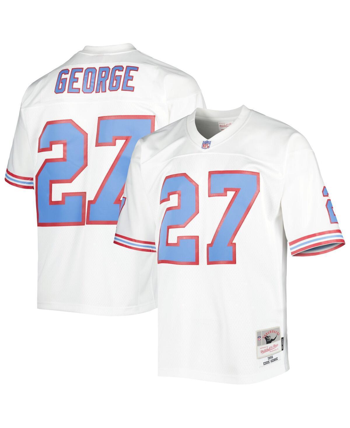 Mens Mitchell & Ness Eddie George White Houston Oilers 1996 Legacy Replica Jersey - White Product Image