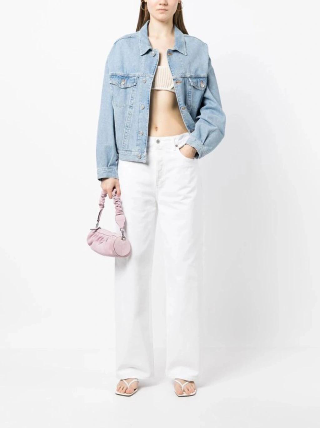 White  Denim Pants Product Image