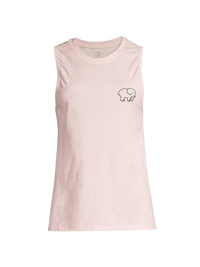 Womens Garden Doodle Cotton Tank Top Product Image