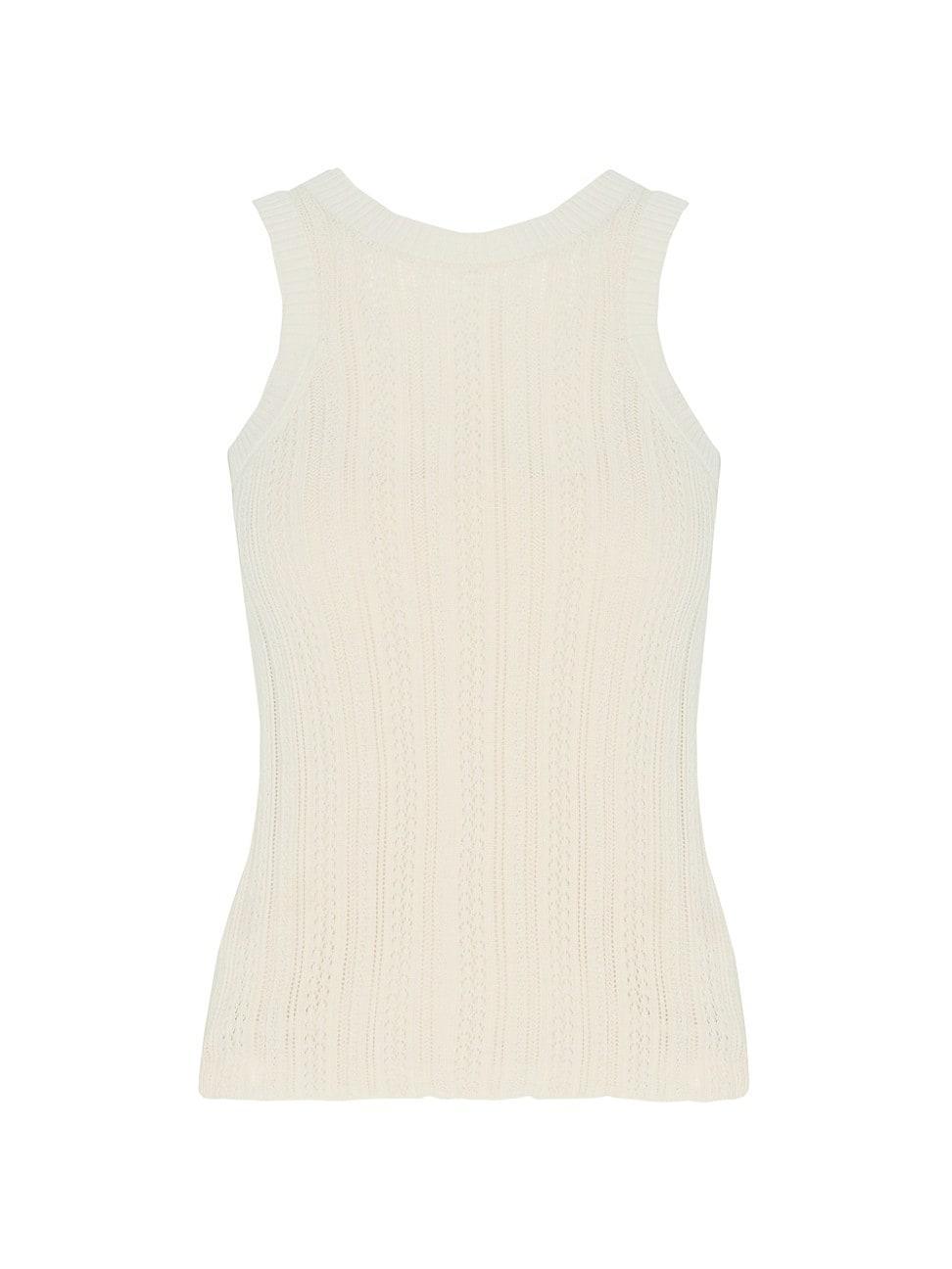 Womens Mixed Stitch Cotton Tank Product Image