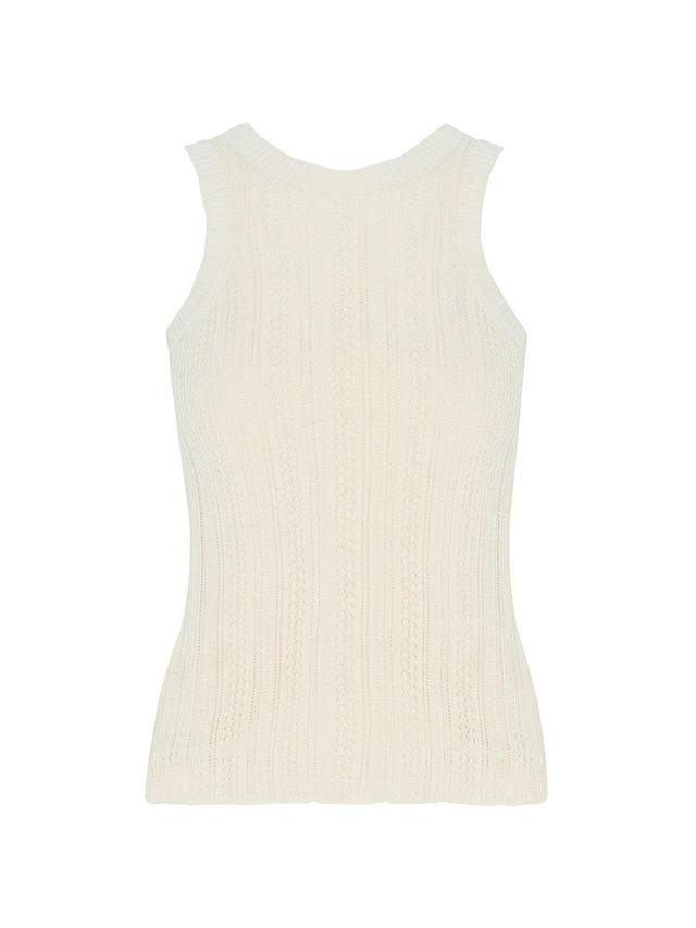 Womens Mixed Stitch Cotton Tank Product Image