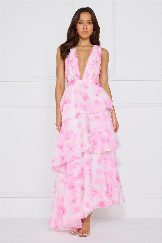 Splendor In The Night Maxi Dress Pink Product Image