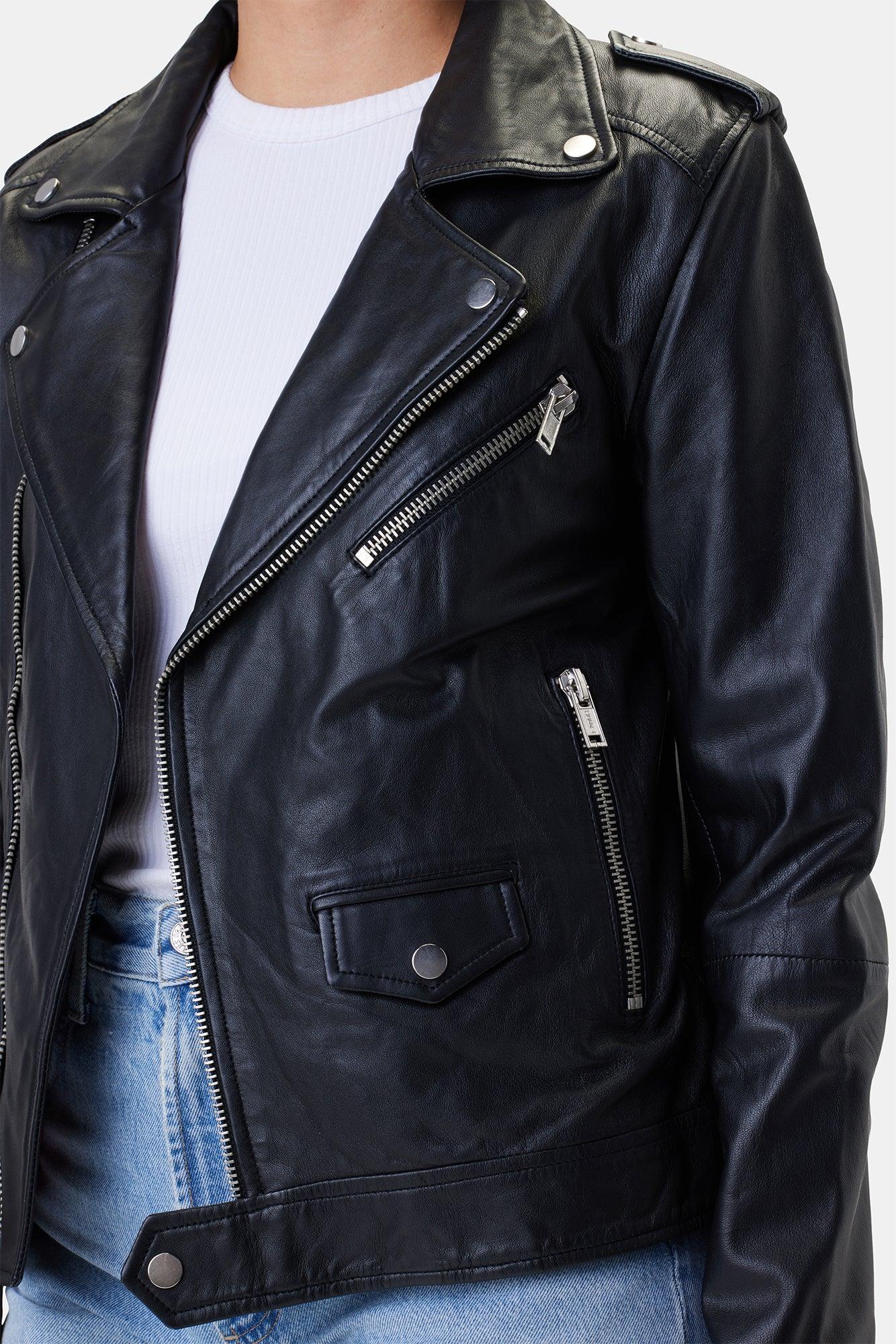 Deadwood River Leather Jacket - Black Female Product Image