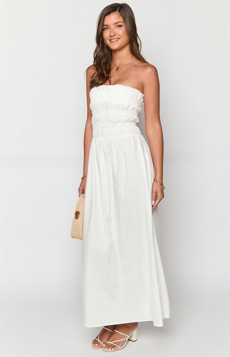 Benetti White Strapless Maxi Dress Product Image