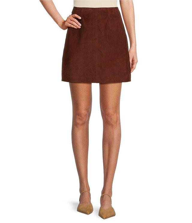 Trina Turk Rico 2 Suede High Waist A-Line Mini Skirt Product Image