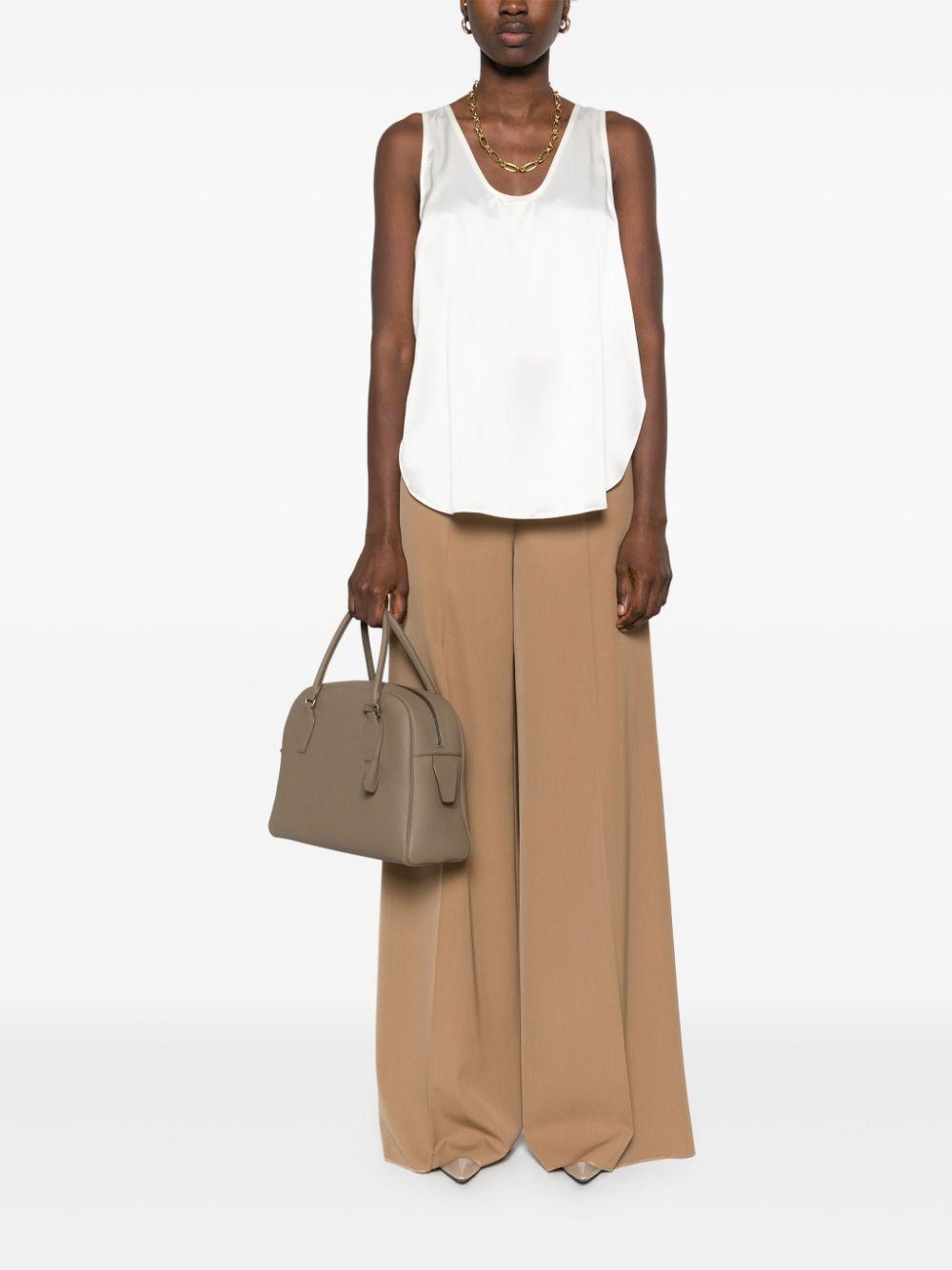 MAX MARA Round-necked Vest In Beige Product Image