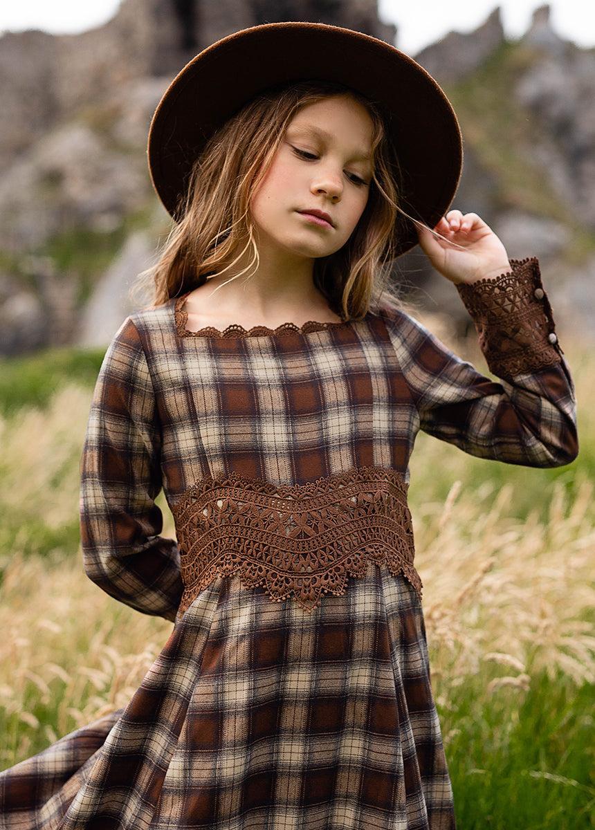 Rosi Dress in Cinnamon Tartan Product Image