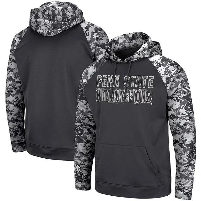 Mens Colosseum Charcoal Auburn Tigers OHT Military Appreciation Digital Camo Pullover Hoodie Product Image