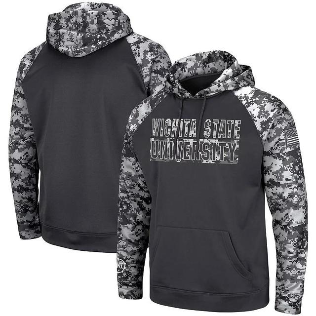 Mens Colosseum Wichita State Shockers OHT Military Appreciation Digital Camo Pullover Hoodie Grey Product Image