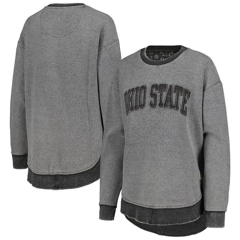 Womens Pressbox Ohio State Buckeyes Ponchoville Pullover Sweatshirt Product Image