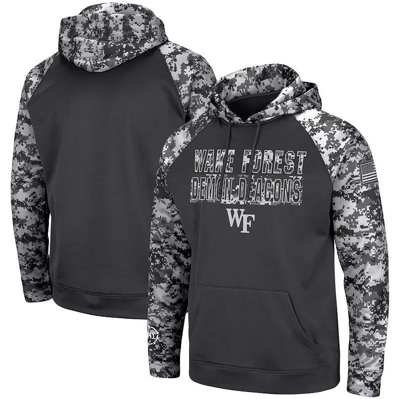 Mens Colosseum Wake Forest Demon Deacons OHT Military Appreciation Digital Camo Pullover Hoodie Grey Product Image