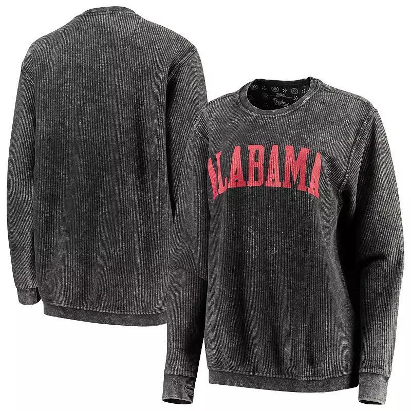 Womens Pressbox Alabama Crimson Tide Comfy Cord Vintage Wash Basic Arch Pullover Sweatshirt Product Image