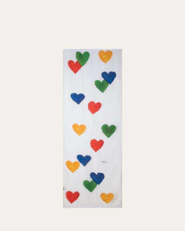 Cashmere Hearts Printed Scarf Product Image