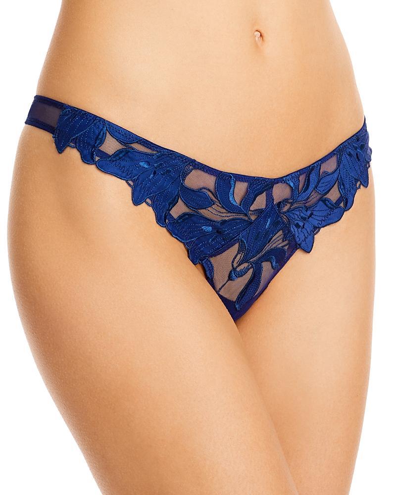 Fleur du Mal Lily Embroidered Hipster Thong Product Image