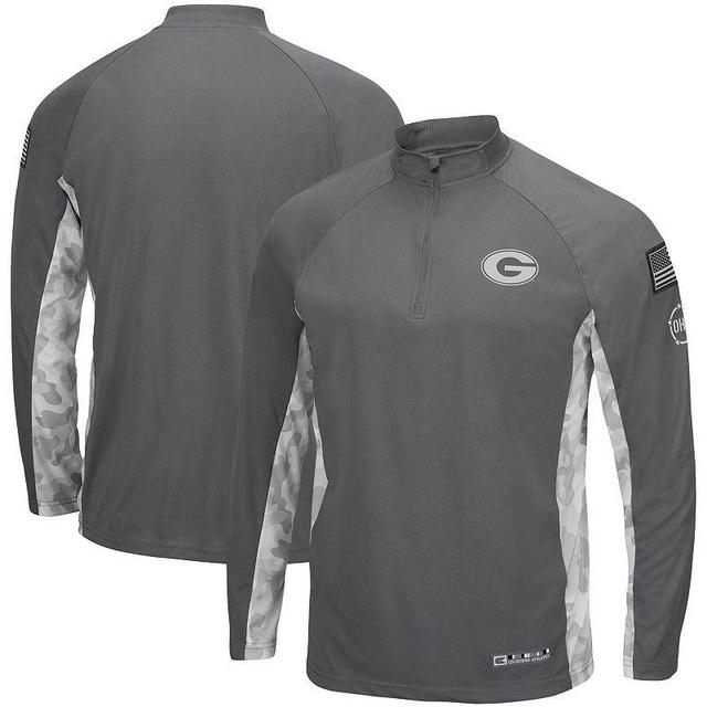 Mens Colosseum Gray/Camo Georgia Bulldogs OHT Military Appreciation Swoop Quarter-Zip Jacket Product Image