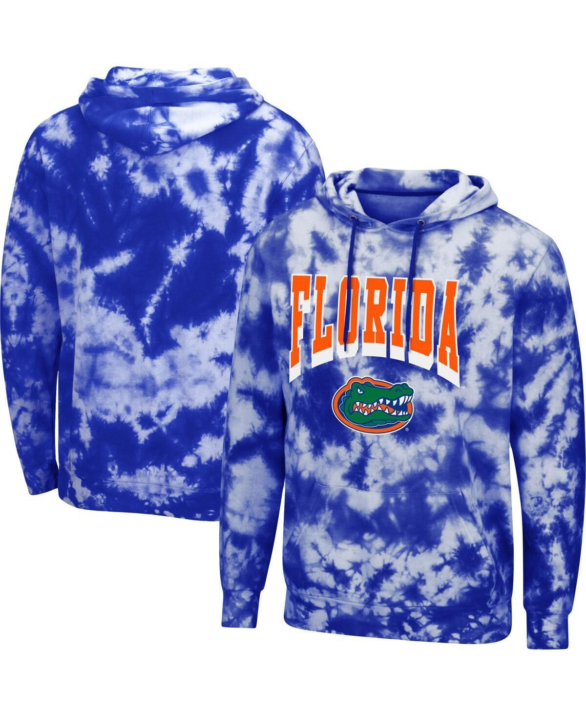 Mens Colosseum Royal Florida Gators Fanatic Tie-Dye Pullover Hoodie Product Image