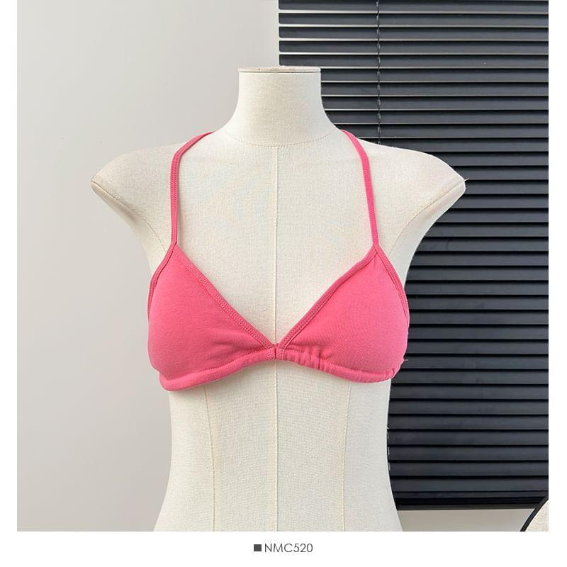 Halter Bra Top in 5 Colors Product Image