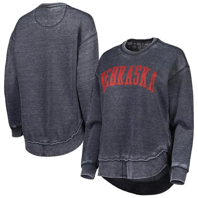 Womens Pressbox Nebraska Huskers Vintage Wash Pullover Sweatshirt Product Image