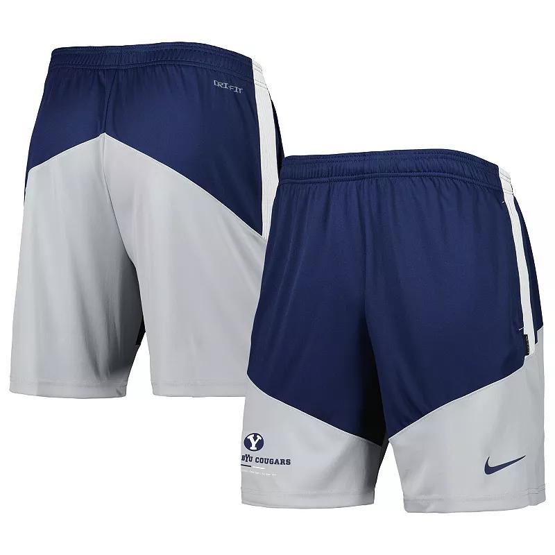 Mens Nike /Gray BYU Cougars Performance Player Shorts Blue Product Image