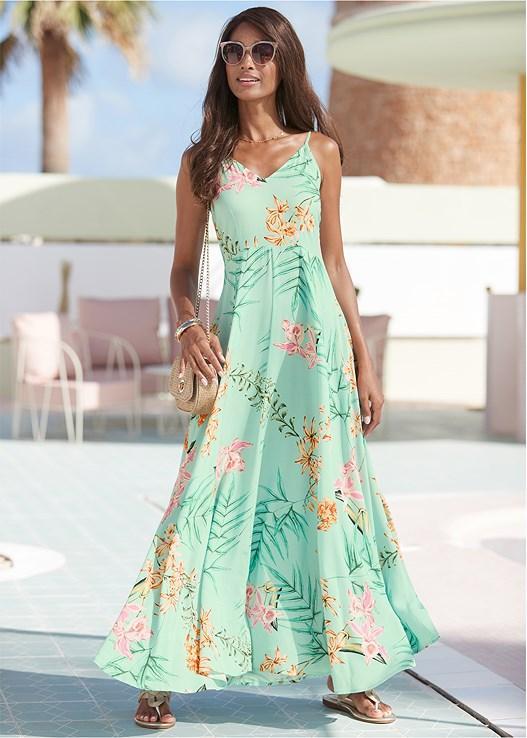 Tie-Back Maxi Dress Product Image