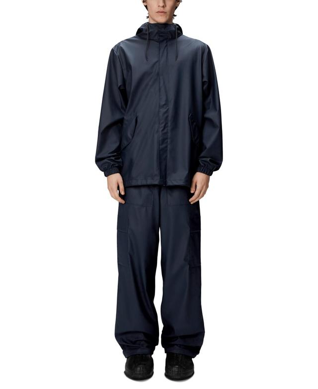 Rains Mens Essential Waterproof Hooded Full-Zip Rain Jacket Product Image