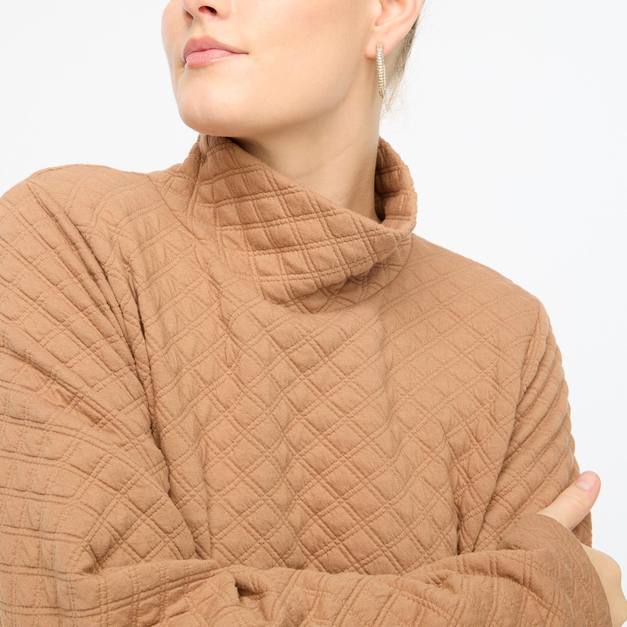 Quilted mockneck pullover Product Image