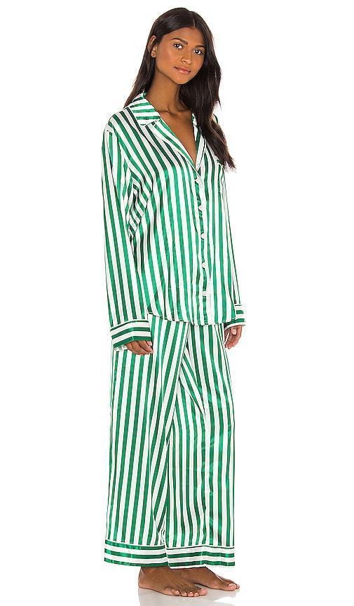 Show Me Your Mumu Classic PJ Set in Green,White. Product Image