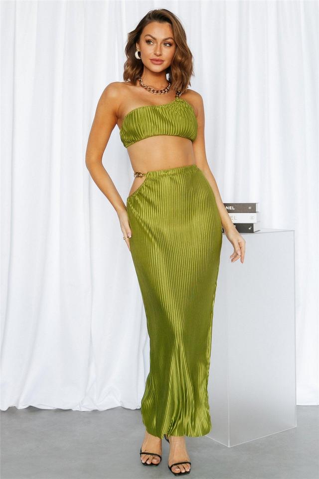 Make Me Feel Maxi Skirt Green Product Image