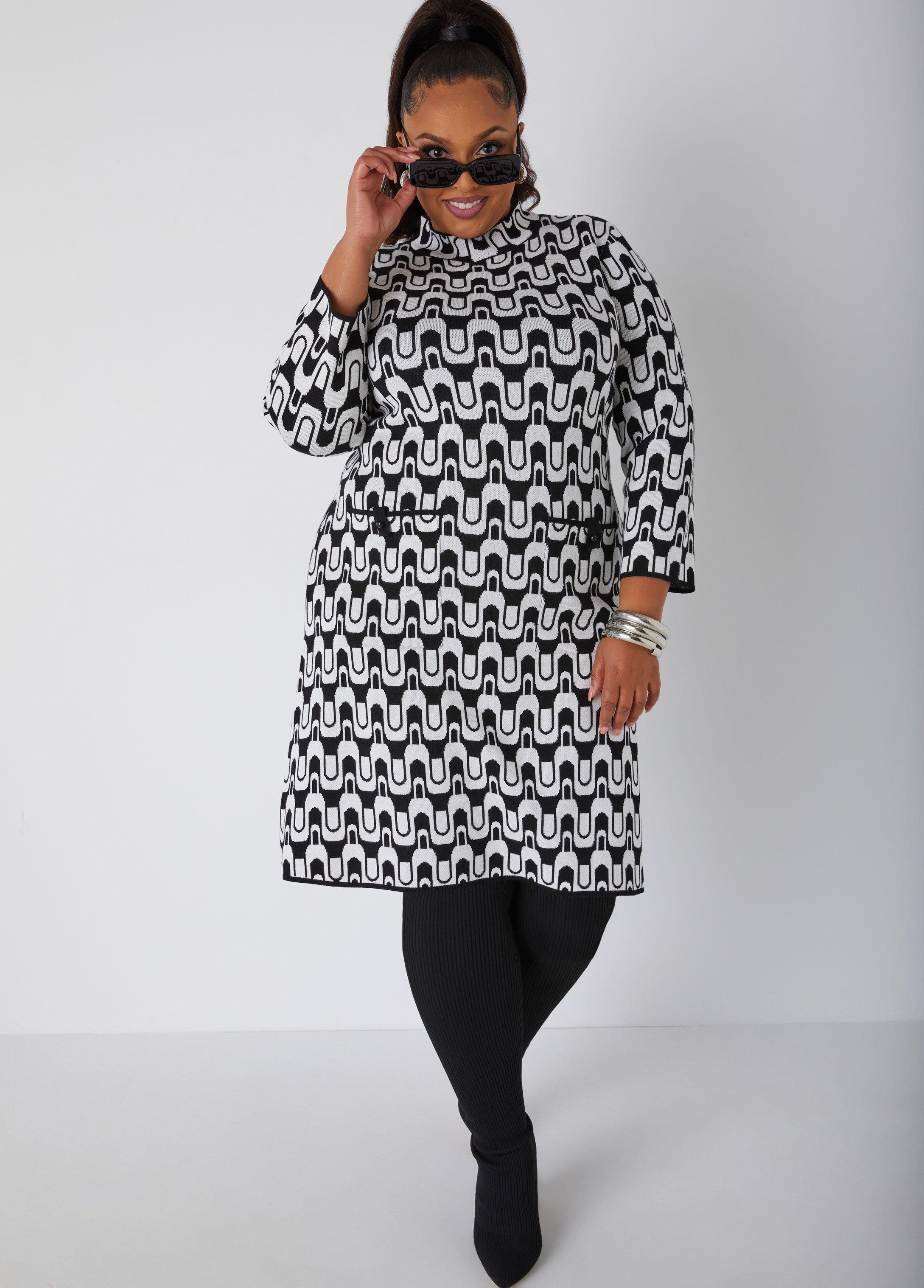 Swirl Sweater Shift Dress Product Image