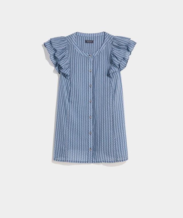 Button-Front Flutter-Sleeve Top Product Image