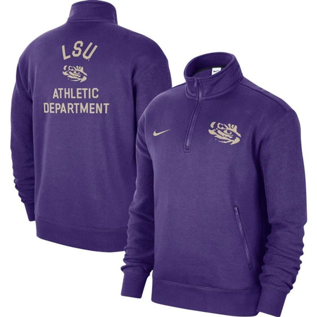 NIKE Men's  Purple Lsu Tigers Campus Athletic Department Quarter-zip Sweatshirt Product Image