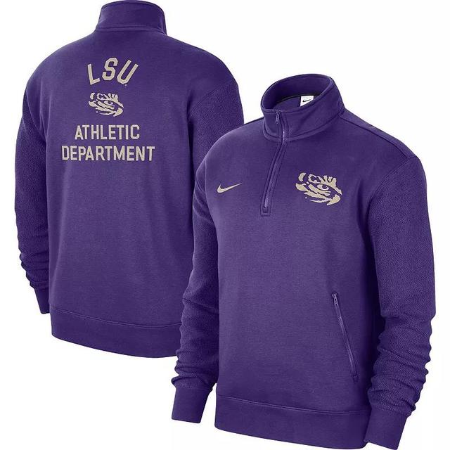 Mens Nike LSU Tigers Campus Athletic Department Quarter-Zip Sweatshirt Product Image