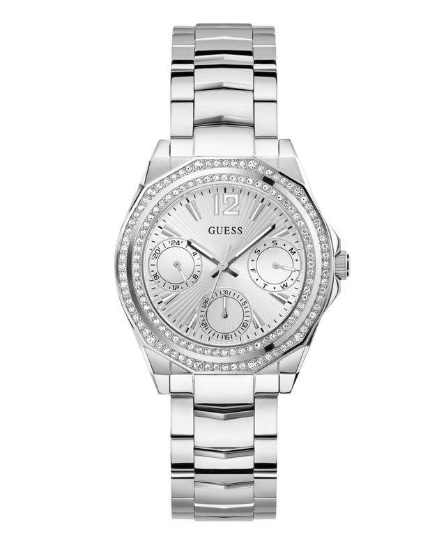 Guess Womens Analog Silver-Tone Stainless Steel Watch 36mm - Silver-Tone Product Image